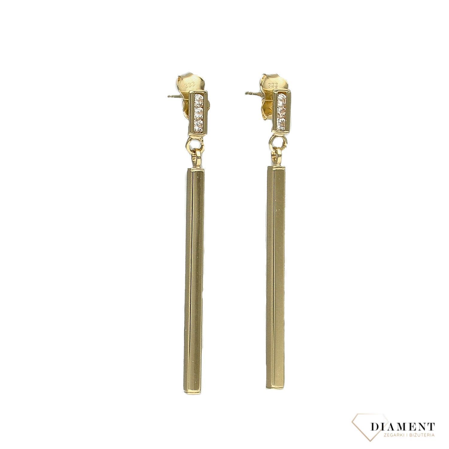 Kolczyki złote wiszące 333 pałeczki KL 9462.jpg